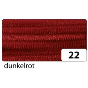 Chenilledraht - 8 mm, 10 Stück, dunkelrot