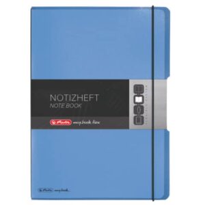Notizheft flex - A4, PP, 2x 40 Blatt, liniert/kariert, blau