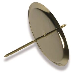 Adventskerzenhalter - 6 cm Schale mit Dorn, 4 Stück, gold