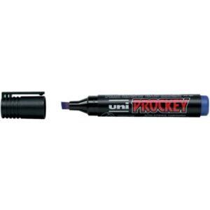 Flipchartmarker UNI Prockey PM-126 - wasserfest, blau, 3-6mm, Keilspitze