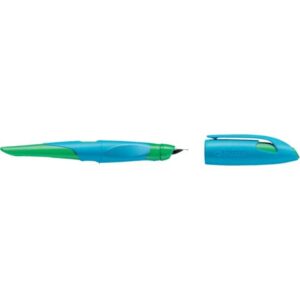 Schulfüller EASYbirdy® - Linkshänder Feder M, himmelblau/grasgrün, inkl. Patrone