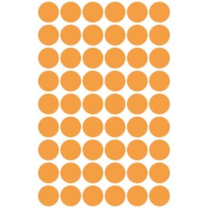 3148 Markierungspunkte - Ø 12 mm, 5 Blatt/270 Etiketten, leuchtorange