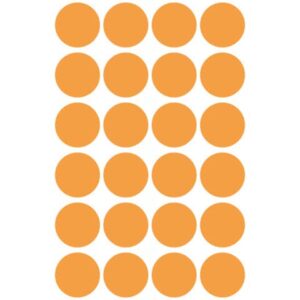 3173 Markierungspunkte - Ø 18 mm, 4 Blatt/96 Etiketten, leuchtorange