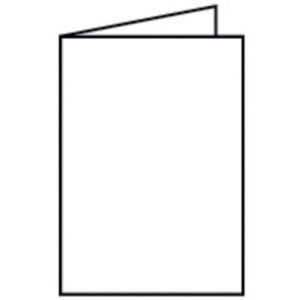 Briefkarte Paperado - A6, 220 g/qm, doppelt, hoch, weiß gerippt