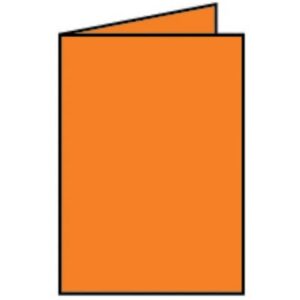 Briefkarte Paperado - A6, 220 g/qm, doppelt, hoch, orange gerippt