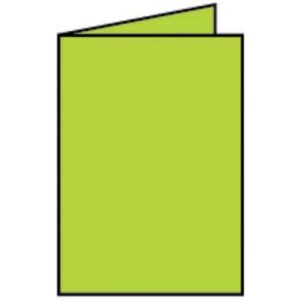 Briefkarte Paperado - A6, 220 g/qm, doppelt, hoch, maigrün gerippt