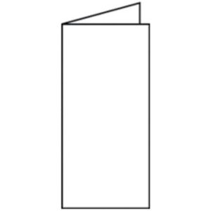 Briefkarte Paperado - DL, 220 g/qm, doppelt, hoch, weiß gerippt