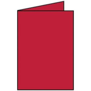 Briefkarte Paperado - A5, 220 g/qm, doppelt, hoch, rot gerippt