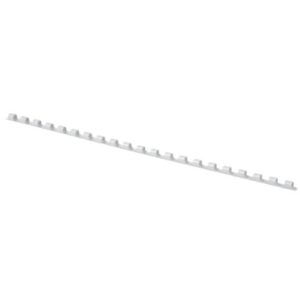Plastik-Binderücken, 6 mm, für 25 Blatt, weiß, 100 Stück