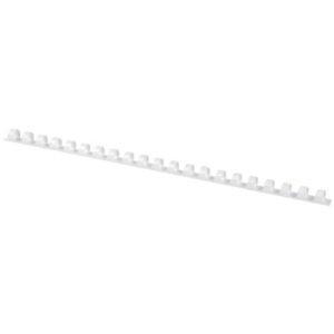 Plastik-Binderücken, 8 mm, für 45 Blatt, weiß, 100 Stück