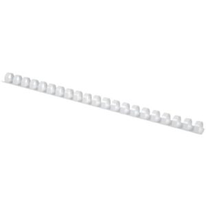 Plastik-Binderücken, 10 mm, für 65 Blatt, weiß, 100 Stück