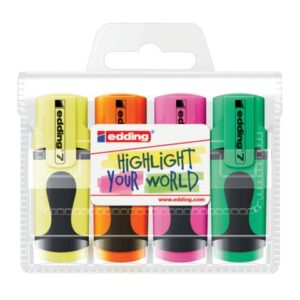 7 Textmarker mini highlighter, 1-3 mm, 4er Set Basicfarben