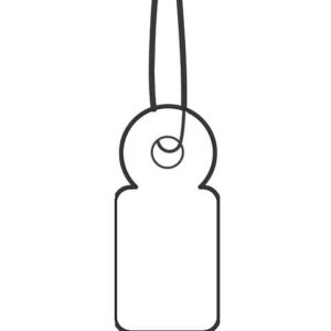 6949 Hängeetiketten - 10x22 mm, mit weißem Faden, 1000 Stück