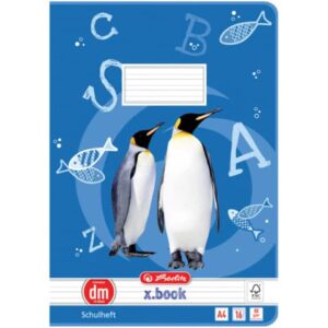Heft LIN dm - A4, 16 Blatt, 80g/qm, liniert mit Hilfslinien