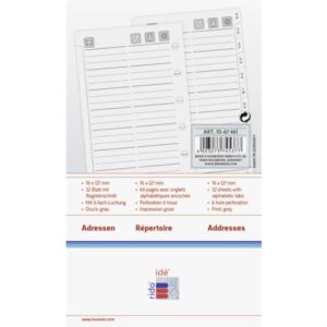 Timing 3 Einlage Adressen- u. Telefonregister