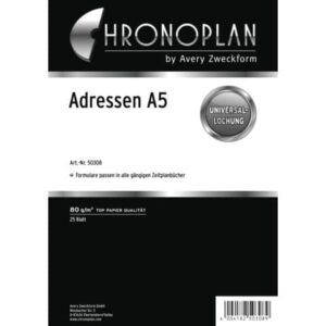 Ersatzadressblätter - A5, 25 Blatt