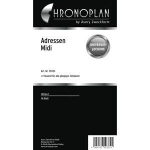 Ersatzadressblätter - Midi, 16 Blatt