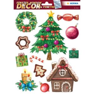 15114 Fensterbilder Weihnachtszeit - 12 Stück