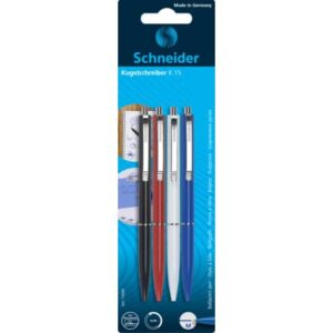 Druckkugelschreiber K15 - M, blau (dokumentenecht), 4 Stück sortiert