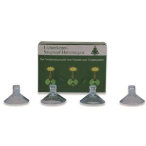 Weihnachtsschmuck Saugnäpfe für Lichterketten - 20 Stück, klar