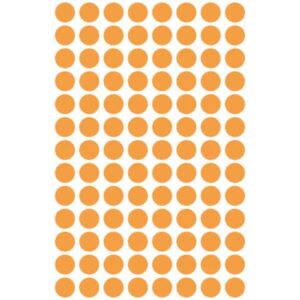 3178 Markierungspunkte - Ø 8 mm, 4 Blatt/416 Etiketten, leuchtorange