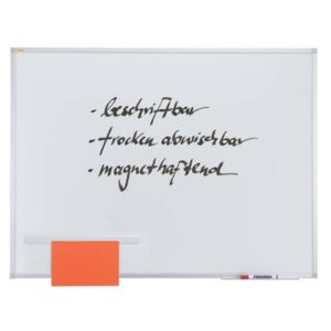 X-tra!Line® Schreibtafel - 60 x 45 cm, magnetisch, weiß lackiert