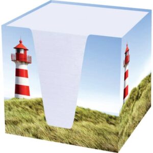 Notizklotz Leuchtturm - 900 Blatt, 70 g/qm, weiß, 92 x 92 x 92 mm