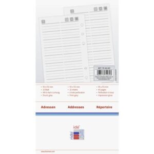 Timing 2 Einlagen Adressen - 9,3 x 17,2 cm, 24 Blatt