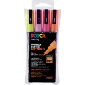 Marker - 0,9 - 1,3 mm, 4er Set Glitter sortiert