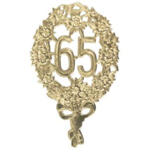 Jubiläumszahl 65 gold