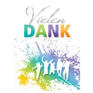 Danksagungskarte Jugendweihe - 5 Stück, inkl. Umschlag