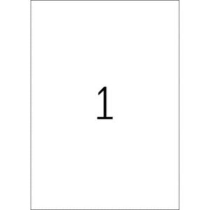 9544 Folienetiketten - 420 x 297 mm, A3, weiß, strapazierfähig, extrem stark haftend, matt, 40 Stück