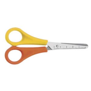 Schere Kids - 13 cm, rund, gelb/orange