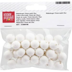 Wattekugel - Ø 15 mm, weiß, 35 Stück