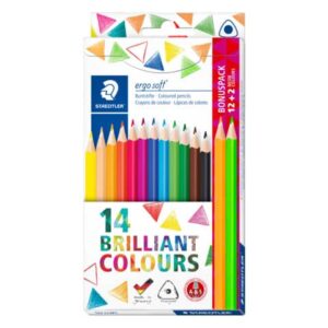 ergo soft® 157 Farbstifte - 3 mm, Kartonetui 12+2 Farben