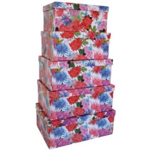 Geschenkkarton Blumen - 5 tlg., hoch