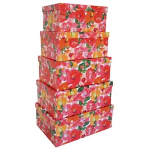 Geschenkkarton Mohnblumen - 5 tlg., hoch