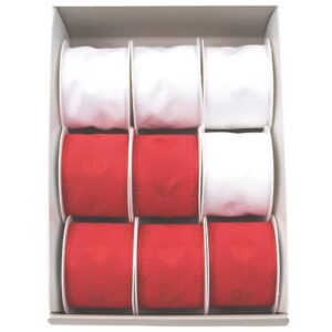 Zierband mit Draht Herz - 40 mm x 2 m, sortiert