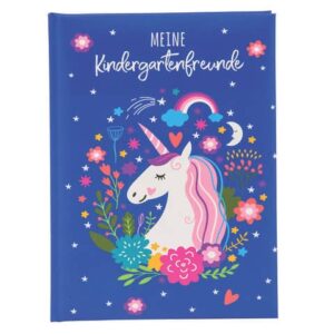 Freundebuch Einhornglück - 88 illustrierte Seiten, A5
