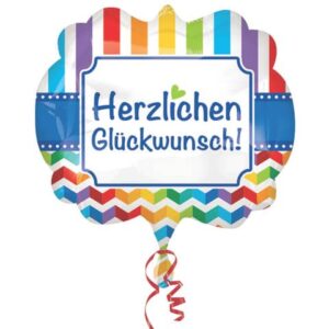 Folienballon Herzlichen Glückwunsch - 63 x 55 cm