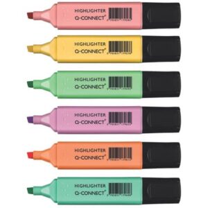 Textmarker - ca. 2 - 5 mm, 6-er Pack pastell sortiert