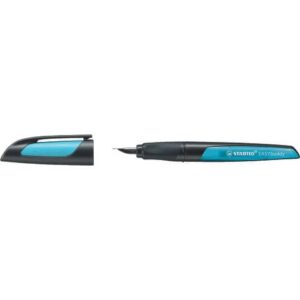 Schulfüller EASYbuddy® - Feder M, schwarz/himmelblau, inkl. Standardpatrone