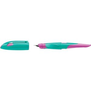 Schulfüller EASYbirdy® - Rechtshänder Feder A, türkis/neonpink, inkl. Patrone