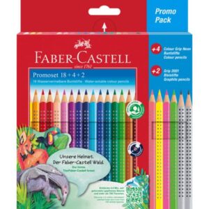 Buntstift Colour GRIP - 24er Promotionset - 18 Buntstifte, 4 Buntstifte neon und 2 Grip 2001 Bleistifte