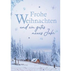 Grußkarte Weihnacht- und Neujahrswünsche - midi, inkl. Umschlag