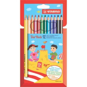 Dreikant-Buntstift - Trio dick - 12er Pack - mit 12 verschiedenen Farben