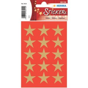 3414 Sticker DECOR Sterne 5-zackig, gold Ø 22 mm