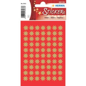 3933 Sticker DECOR Sterne 8-zackig, gold Ø 10 mm