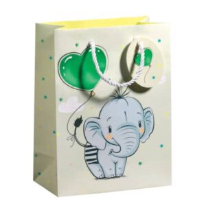 Geschenktragetasche Baby Elefant - 17 x 22,5 x 9 cm