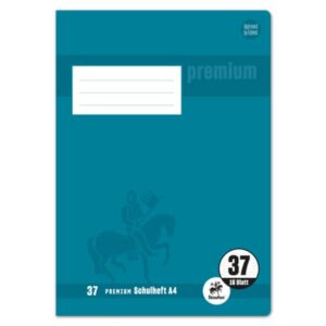 Heft PREMIUM LIN 37 - A4, 16 Blatt, 90 g/qm, 9 mm PREMIUM LIN iert mit RandPREMIUM LIN ien, perforiert, gelocht